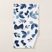Marine moderne et aquarelle blanche Botanique (Serviette à main)