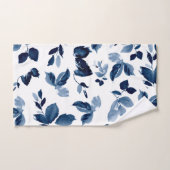 Marine moderne et aquarelle blanche Botanique (Serviette à main)