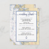 Marine moderne #Mariage Annapolis MD Carte nautiqu (Devant / Derrière)