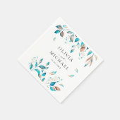 Marine moderne rustieke bruiloft servet (Hoek)