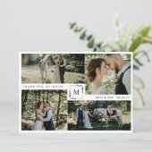 Marine Monogramme 4 Photo Collage Mariage Merci (Debout devant)
