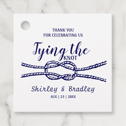 Marine Nautical Wedding Favor Dank u Bedankjes Labels (Voorkant)