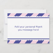 Marine nautique de rose de Merci de baby shower (Dos)