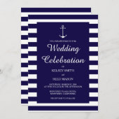 Marine Nautique : Invitations de mariage (Devant / Derrière)