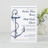 Marine nautische schets anker script lettertype br kaart (Staand voorkant)