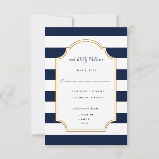 Marine Navale | Réponse de Mariage Moderne à Rayur (Devant)
