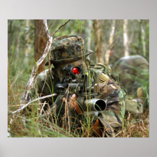 Marine Neemt doel Poster
