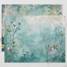 Marine Ocean Nautical Blauwgroen Blauw Scrapbook P