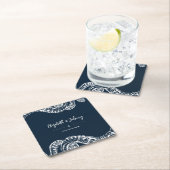 Marine Octopus Bruiloft Papier Onderzetter (Insitu)