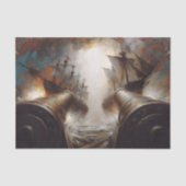 Marine Oorlogsschip Battle Decoupage Tissuepapier (Voorkant)