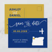 Marine Oregon Wedding Enregistrer la carte postale (Devant / Derrière)