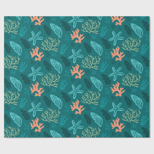 Marine Pattern Cadeaupapier (Vlak)