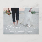 Marine peint + script photo merci carte postale (Devant)