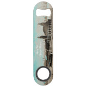 Marine Pier du lac Chicago 1920 Watercolor Art (Devant)