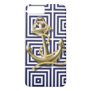 marine preppy patroon nautisch anker iPhone 8 plus / 7 plus hoesje