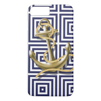 marine preppy patroon nautisch anker iPhone 8 plus / 7 plus hoesje