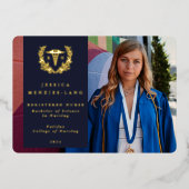 Marine RN Caduceus Graduation Faire-part photo (Recto)