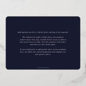 Marine RN Caduceus Graduation Faire-part photo (Verso)