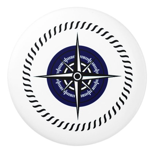 Marine rose nautique de bouton de tiroir de (Devant)