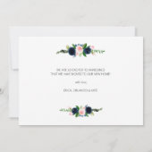 marine rougir floral nouveau faire-part mobile (Dos)