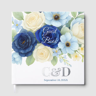 Marine Royal Bue Mariage Aquarelle couleur ivoire