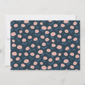 Marine Roze Tuin Bloem Aangepaste Bruidsfeest Bedankkaart (Achterkant)