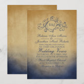 Marine russe et Faire-part de mariage de Bohême d' (Devant / Derrière)