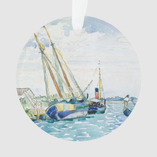 Marine Scene Boats bij Venice Ornament (voorkant)