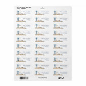 Marine scheepsadreslabel etiket (Full Sheet)