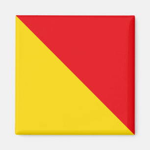 Marine seinvlag: Letter "O" (Oscar) Magneet