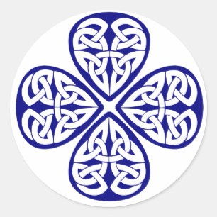 marine shamrock celtic knot ronde sticker