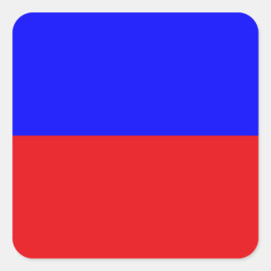 Marine Signaalvlag: Letter "E" (Echo) Vierkante Sticker
