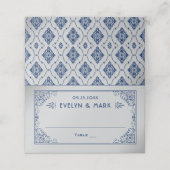 marine Silver Art Deco Wedding (Buitenkant ongevouwen)