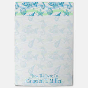 Marine Sketch Pattern   Jouw namen toevoegen Post-it® Notes