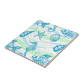 Marine Sketch Pattern Tegeltje (Zijkant)