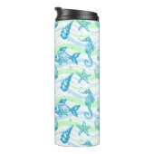 Marine Sketch Pattern Thermosbeker (Geroteerd rechts)