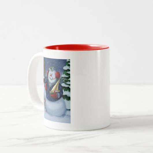 Marine Snowman Fête Mug (Devant gauche)