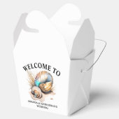 Marine strand zee schelpen 3D iriserende elegante  Bedankdoosjes (Geopend)