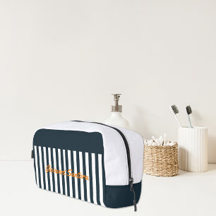 Marine Strepen   Het Moderne Herenmonogram Toilettasje