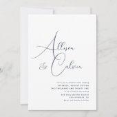 marine tendance et faire-part de mariage blanc (Devant)