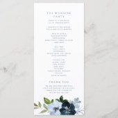 marine tendance et programme de mariage floral ble (Dos)