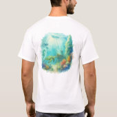 Marine themed tshirt - Seahorse (Achterkant)