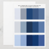 Marine & tinten van blauw & grijs bruiloft kleuren (Voorkant / Achterkant)