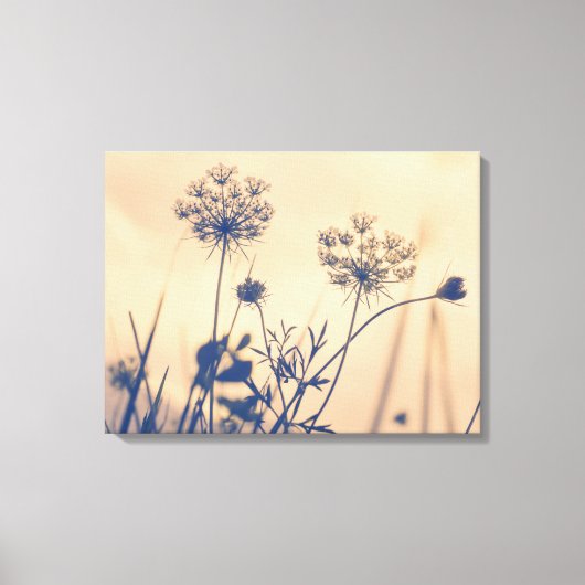  marine Umbels Flowers Floral Art Canvas Afdruk (Voorkant)