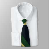 Marine, vert, et cravate Diagonal-Rayée d'or (Attaché)