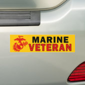 Marine Veteran Bumpersticker (Op auto)