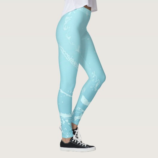 Marine Vibes Abstract Leggings (Rechts)