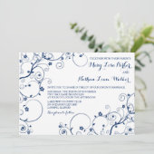 Marine Vines Faire-part de mariage (Debout devant)