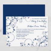 Marine Vines Faire-part de mariage (Devant / Derrière)