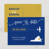 Marine Virgnia Wedding Enregistrer la carte postal (Devant / Derrière)